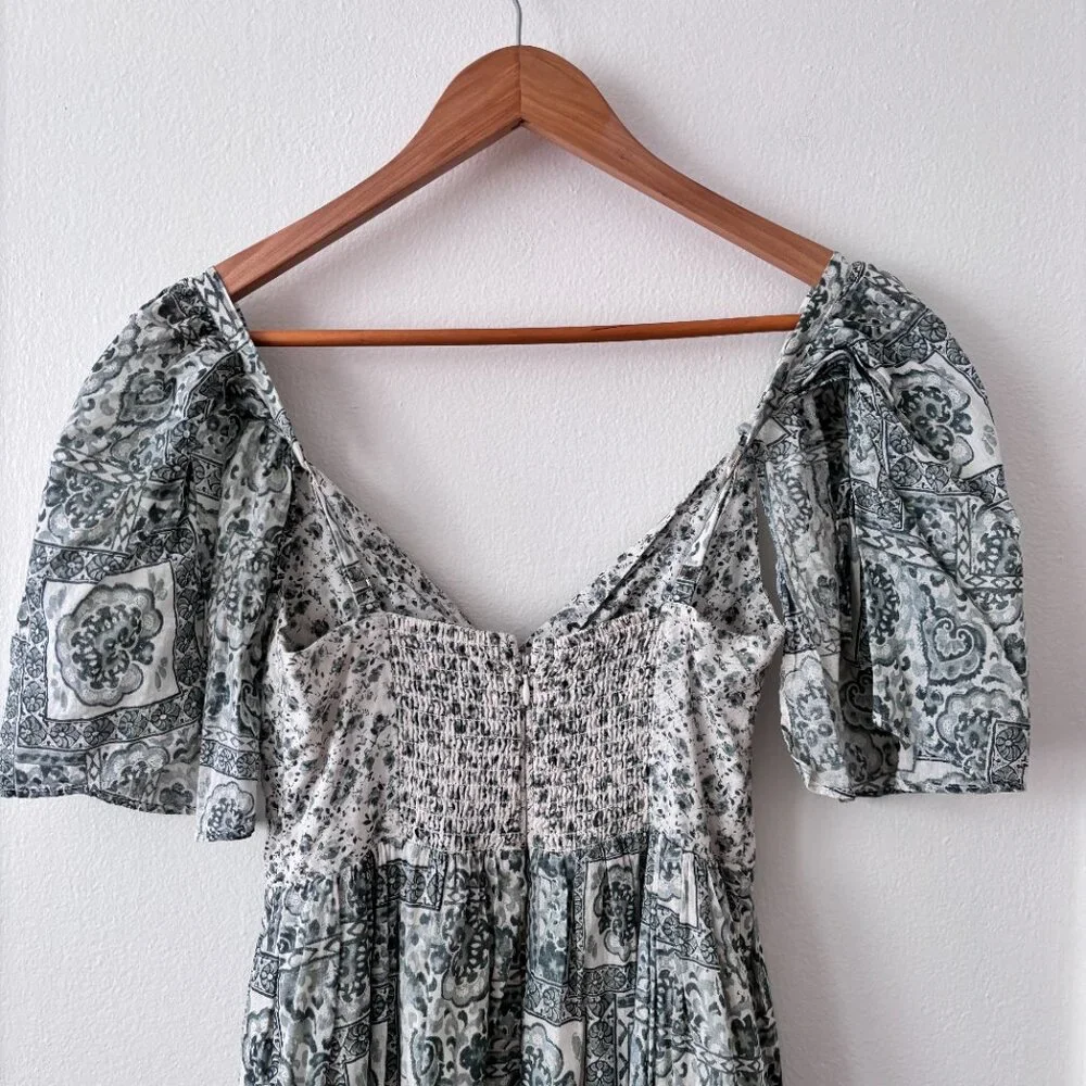 Abercrombie & Fitch Twist Front Tiered Maxi Dress